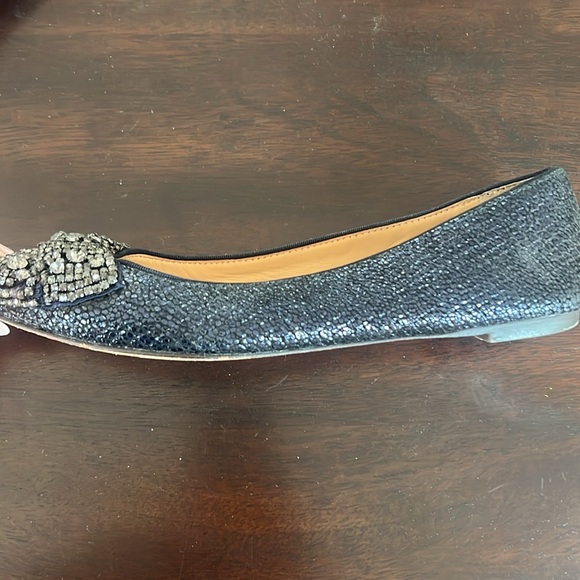 Beautiful Tory Burch Blue flats with Rhinestone Bow Detail size 7.5 - Picture 6 of 6